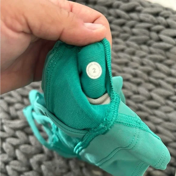 lululemon athletica White and Teal Sports Bras - Picture 5 of 5